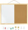 Pizarra combinada de corcho de borrado en seco de 16.5 x 12.6 pulgadas, para colgar en la pared, con kit de herramientas (pines, pernos de ojo, juntas, tornillos), tablero de visión para oficina