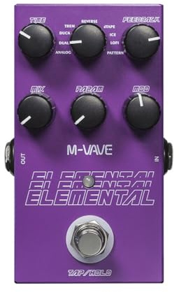NEIQIUWING Nuovo pedale M Vave Elemental Digital Delay con 9 diversi effetti Delay e supporto per la modalità Tap-Hold
