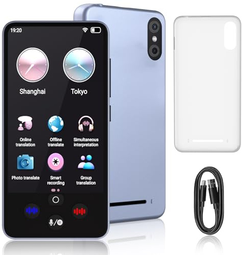 QDOJC Traductor en Tiempo Real, Traductor Instantaneo de Voz con 138 Idiomas y Español sin Conexión, Traductor Electronico de Idiomas Traductor Simultaneo con Traducción de Fotos y Batería de 2000 mAh