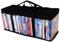 Matedepreso Groß Reißverschluss Oxford Tuch DVD Aufbewahrungs-Tasche Tragbar Schützende CD Halter Video - Schwarz, 61 * 22 * 14cm
