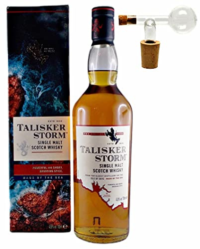 Talisker Storm Single Malt Whisky + Glaskugelportionierer zum feinen Dosieren