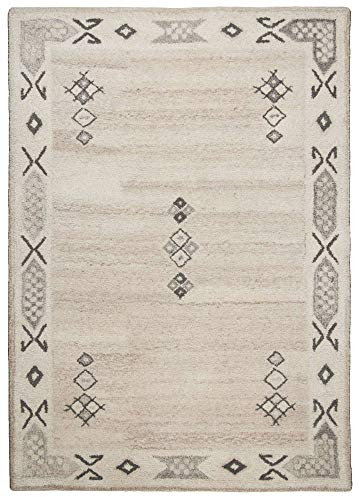 Theko Sona-Lux Berber Teppich 100% Schurwolle Muster meliert