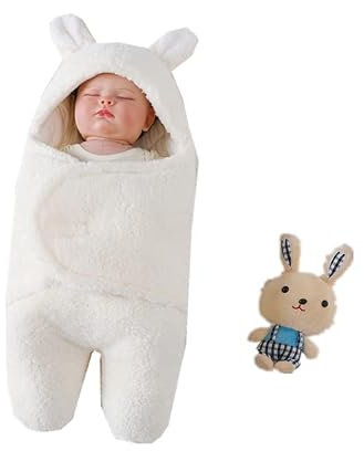 YSISLY Pucksack Baby Winter, Neugeboren Weich Gefüttert Pucksack Verstellbare Schlafsack Decke Unisex Baby 0-6 Monate Schlafsack Baby