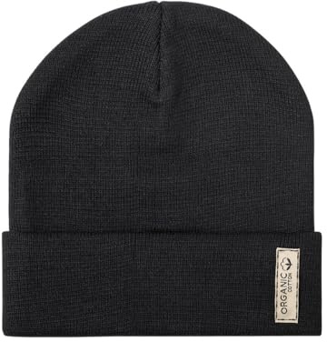BLUECHOLON Gorro Invierno Hombre Mujer Algodón Orgánico. Gorros Correr Running Deporte Suave Caliente con Lengüeta y Doble Cobertura (Negro)