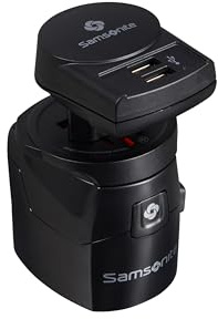 Accessori da viaggio Samsonite - World Adapter Pro 3 -P+USB, Black (Black)
