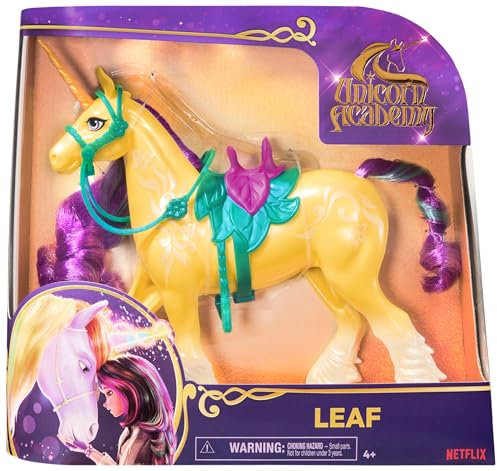 Unicorn Academy Einhorn - ca. 28 cm großes Einhorn zur beliebten Netflix Serie, mit beweglichem Kopf, für Kinder ab 4 Jahren; sortierter Artikel mit zwei Varianten, keine Vorauswahl möglich.