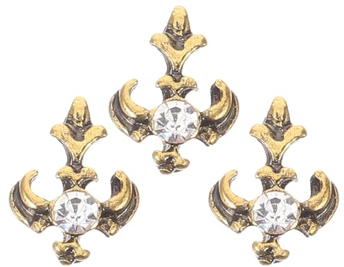 CALLARON Tooth Gems Kit 3st Rhinestone Cross Tooth Smycken Metallgrill För Män/kvinnor Dekorativa Tänder Smycken Cosplay Grilltillbehör