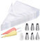 soodyoow Spritztüte Set, Einweg Spritzbeutel, 100 Stück Piping Bags+6 Spritztüllen+1 Kuchen Kupplung für Spritztüllen, Profi-Spritzbeutel für Dekorieren Von Gebäck, Torten Geeignet, Keksen, Cupcakes