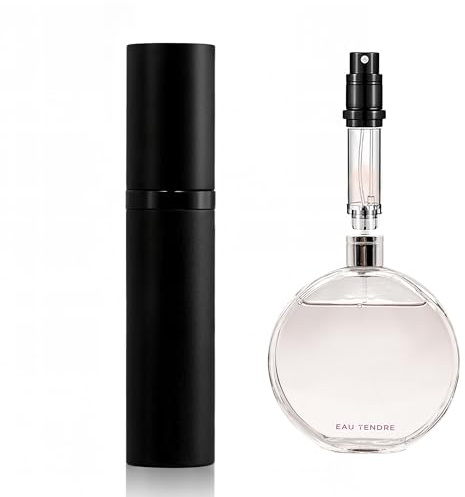 muilsae AA01BK Vaporisateur Parfum, 10 ml Flacon rechargeable, Vaporisateur de voyage portable, adapté au sac à main, au voyage, pour femmes et hommes (Noir)