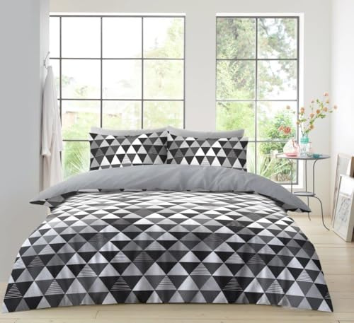 Lions Double Bed Bedding Set, Black White