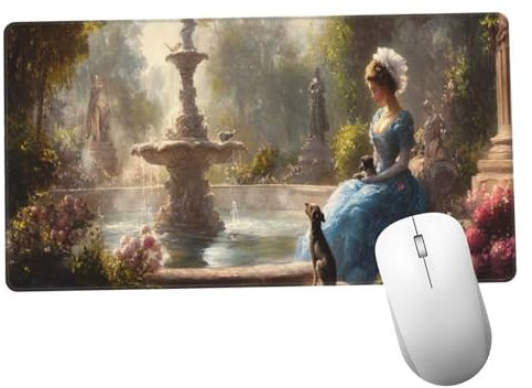 Azul Alfombrilla Ratón 1400x600x3mm Alfombrilla Raton XXL con Base de Goma Antideslizante, Accesorios Gaming Princesa, Ordenador Gamer Regalos, Mouse Pad Gaming Mejora La Precisión Y La Velocida Y334