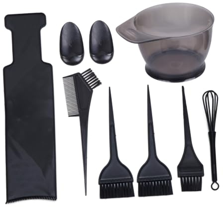 LIFKOME Hair Coloring Kit Easy to Hold and Practical 8pcs with Hair Dye Bowl and Brushes Set