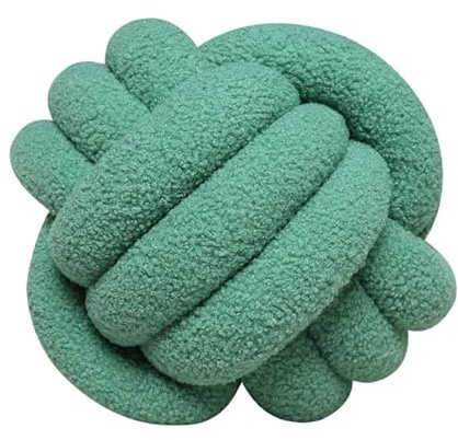 WENYAZIGUO Coussin noué, Coussin Boule Noeud Multicolore Diamètre 22-35cm(Sage Green,Diameter 28cm)