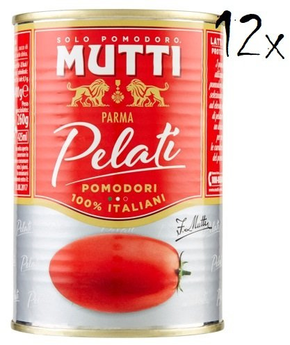 12x Mutti Pomodori Pelati bestern geschälte Tomaten sauce aus Italien dose 400g