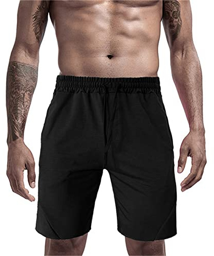 Sportshorts, snabbtorkande löparshorts, korta byxor som andas, sportbyxor, herr, med ficka, fitnessshorts, maraton, jogging
