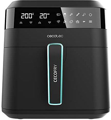 Cecotec Freidora sin Aceite 6 L de Aire Cecofry Experience 6000. 1700 W, Tecnología PerfectCook, Temperatura regulable de 80 a 200ºC, Panel de Control Táctil, 9 Modos, Temporizador