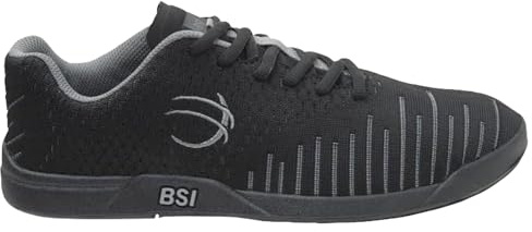 BSI Men’s 810 Sport Glide Shoes - Lightweight Shoes with Cushioned Support for Men, Black & Charcoal, Size 10