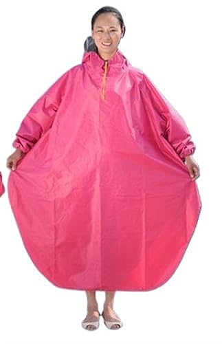 AYGJKIE Rain Poncho for Women and Men, Waterproof and Extra Long for Hiking, Horseback Riding, Cycling - Reusable Outdoor rain Protection (Color : Pink, Size : 1)