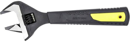 C.K Tools Slim Jaw Adjustable Wrench 200mm for Electricians, SWA Glands & Locking Nuts, 2.5mm Angled, 39mm Capacity, 15° Offset Head, Chrome Vanadium, Adjustable Spanner, Corrosion Resistant, CK T4766