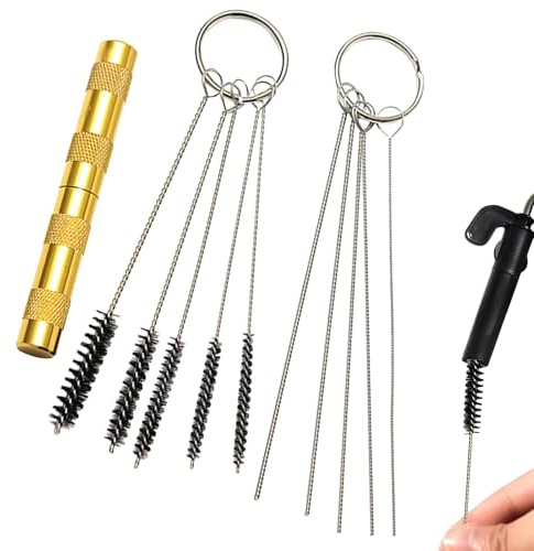 Yjkedfh Kit de Nettoyage pour Aérographe | Accessoires Aerographe | Outil À Aiguille En Acier Inoxydable Pour Manches - Utilisation Maison Et Professionnelle