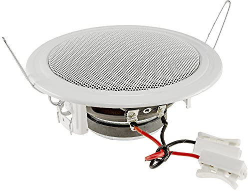 Haut-parleur intégré haut-parleur de plafond 60W installation plate plafond mur rond 135mm haut-parleur pour bureau cuisine salon home cinéma blanc