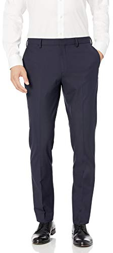 Amazon Essentials Men's Slim-Fit Wrinkle-Resistant Stretch Dress Trouser, Navy, 33W / 29L