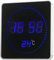 Lunartec Funkuhr: Flache LED-Funk-Tisch- & Wanduhr, Temperatur-Anzeige, Blaue LEDs (Funkuhr Digital, Wanduhr, Beleuchtung)