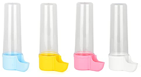 4 pcs Pet Bird Automatic Water Food Feeders Drinkers Hanging Tube Dispensers Set of 4 Canary Finch 4 oz 100 ml