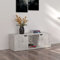 Youuihom Moderne TV-Schränke mit Stauraum, Niedrige Schränke, TV-Schrank Betongrau 88,5x27,5x30,5 cm Holzwerkstoff Geeignet für Wohnzimmer, Schlafzimmer, Hotel, B&B, Audiovisuelles Zimmer