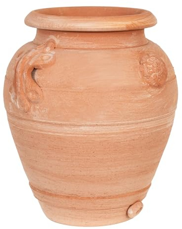 Biscottini - Orcino en Terre Cuite L28 x PR25 x H30 - Pots de Jardin - 100% fabriqué en Italie - Entièrement travaillé à la Main