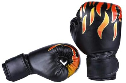 Dickly Kinder-Boxhandschuh, 170 g, Trainings-Sparring-Handschuhe für Jungen und Mädchen für Boxsack, Kickboxen, Muay Thai, MMA, 6–11 Jahre, Schwarz