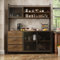 Hocher Buffetschrank,Küchenbuffet,Buffetschrank mit Arbeitsplatte,Küchenschrank mit 3 Schubladen + Ablagen,Buffet,Hoch Sideboard mit Großem Stauraum,für Küche,Esszimmer,174x40x150CM,Braun+Schwarz