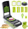 Luazvilkpsar Gemüseschneider Mandoline Gemüsehobel, Zwiebelschneider, 14 in 1 Multifunktion Würfelschneider, Kartoffelschneider, Obstschneider, Küchenhobel, Vegetable Chopper Dicer, Julienne