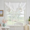 Vangao Weiß Scheibengardine mit Knotenvorhang Modern Landhausstil Landhaus Kurz Halbtransparente Leinenoptik Gardine Lichtfilterung für Kleine Fenster Schrank Wohnmobil 1er Set 107B x 114H cm