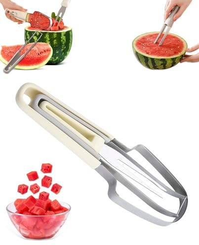 ZKUNL Cuchillo de Fruta, Cuchillo para Cortar Frutas Acero Inoxidable, Herramienta de Cocina para Sandía, Melón, Papaya, Fruta del Dragón, Uso Doméstico Cocina