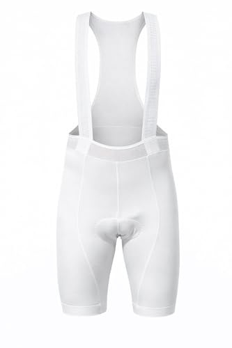 Culotte Ciclismo Fabricado 100% en España, Badana Profesional, Pantalón Corto MTB/Carretera con Badana Acolchada – Transpirable y Ajuste Pro (FR/ES, Letras, S, Regular, Regular, Blanco)