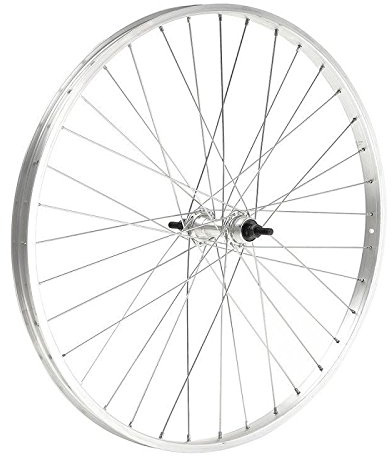 Rueda Llanta Trasera Bicicleta Bicicleta MTB 26 x 1,75 6/7 V. (aluminio, Buje de acero, cierre con tuerca, Silver