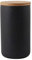 Keramik Vorratsdosen, Aufbewahrungsdose Frischhaltedose mit Bambusdeckel und Silikonring (Schwarz,33.81oz/1000ml)