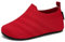 SAGUARO Zapatillas de Estar por Casa Zapatillas de Niños Niñas Antideslizantes Calcetines Zapatillas de Punto Interior Exterior Pantuflas Infantiles, Rojo, 24/25 EU