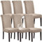 SHILV. HOME 100% Wasserdicht Esszimmer Stuhl Abdeckung Stretch Jacquard Parsons Stuhl Slipcover Abnehmbar Waschbar Stuhl Protector (Khaki,Set of 6)