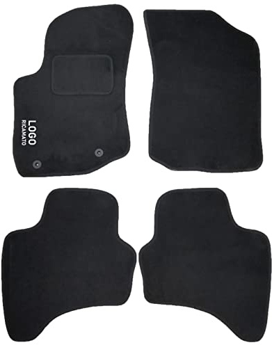 Auto Accessori Lupex | Juego de 4 Alfombrillas de Coche compatibles con C1 (2014-2022) con 2 Clips de fijación | Alfombras moldeadas de moqueta con Bordado en el Lado del Conductor