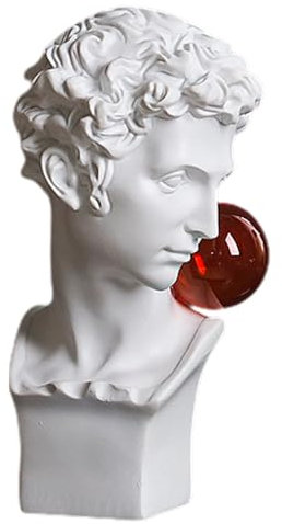 Büstenstatue, Dekoration, griechische Gott-Statuen, einzigartige griechische Blasen, Skulptur, wasserdicht, Desktop-Kunststatue, dekorativ, multifunktional, Bastelornamente, Heimdekoration für