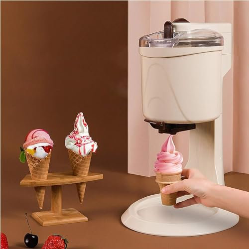 Atkits Ice Cream Maker Soft-Serve Dessert Machine,Ice Cream Makers for DIY Kitchen Fast Frozen Yoghurt Machine 