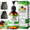 3 in 1 Rosmarin Shampoo für Haarwachstum, 300 ml Bio Haarwuchsshampoo mit Rosmarinöl, Rizinusöl und Batanaöl, Biotin Rosemary Shampoo gegen Haarausfall, Sanfte Reinigung, Nährt die Kopfhaut