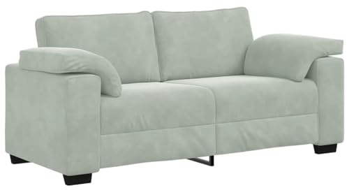 vidaXL Canapé Causeuse Gris Clair 180x77x82 cm Velours, canapé Deux Places, Divan, siège de Salon, canapé, canapé rembourré, canapé 2 Places