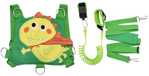 Guinzaglio di sicurezza per bambini, corda anti smarrimento, cinturino da polso a forma di dinosauro, per viaggi, campeggio, viaggi, comoda e sicura, utile per lo shopping, con vestibilità