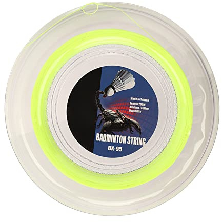 SustVita Corda per Racchetta da Badminton ad Alta Elasticità Rivestimento Superficiale per la Riparazione della Racchetta, Offre Suono e Prestazioni più nitidi, Linea di (Verde Fluorescente)