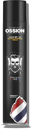 Morfose OSSION PBL Haarspray 400ml – Extra starker Halt, Styling Spray für langanhaltende Kontrolle, Anti-Frizz, Glanz & schnelltrocknend – für alle Haartypen