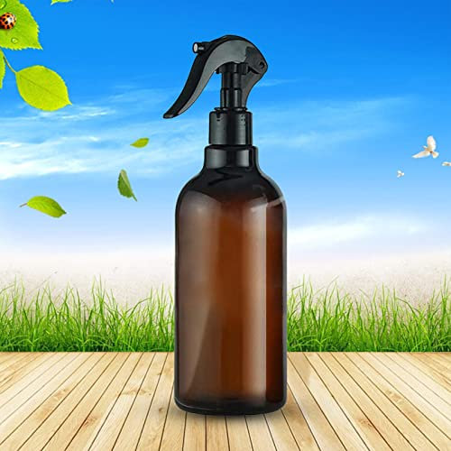 500 ml Sprühflasche, leer, nachfüllbarer Kunststoff, Handknopf, Friseur-Nebel-Sprühflasche, Garten-Sprühflasche, für Reinigungslösungen, Pflanzen, Haare usw. Braun
