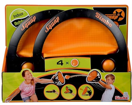 Simba-Squap, Juego de Habilidad para Lanzar y Atrapar una Bola, para Interior y Exterior, Incluye 4 Bolas (107206200DIS)